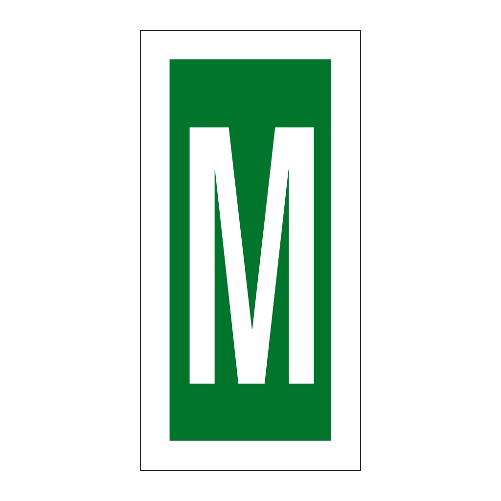 Letter M (Marine Sign)