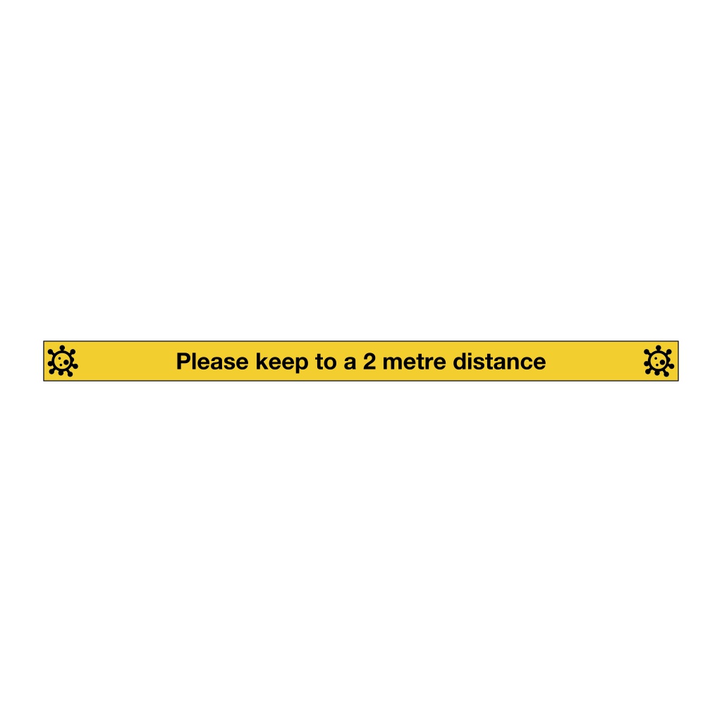 Please keep to a 2 metre distance Covid 19 floor sign