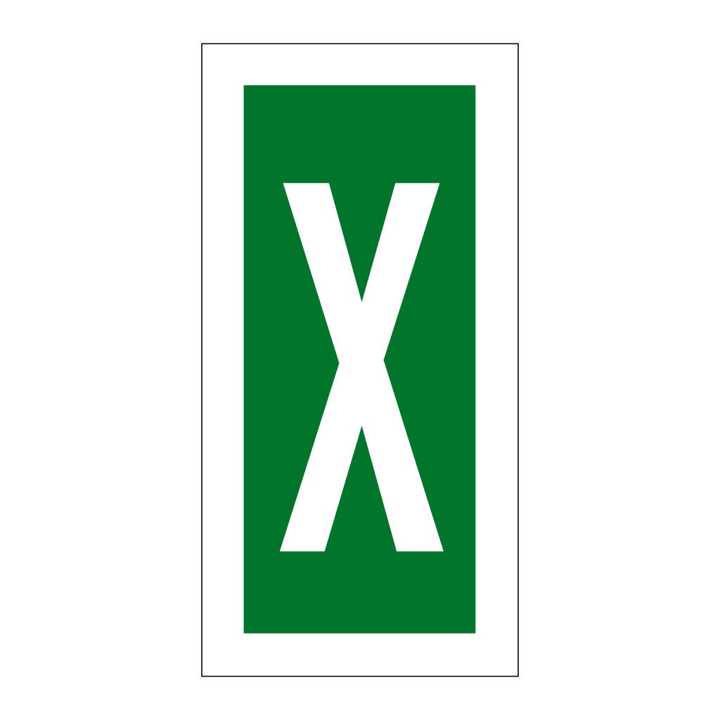 Letter X (Marine Sign)