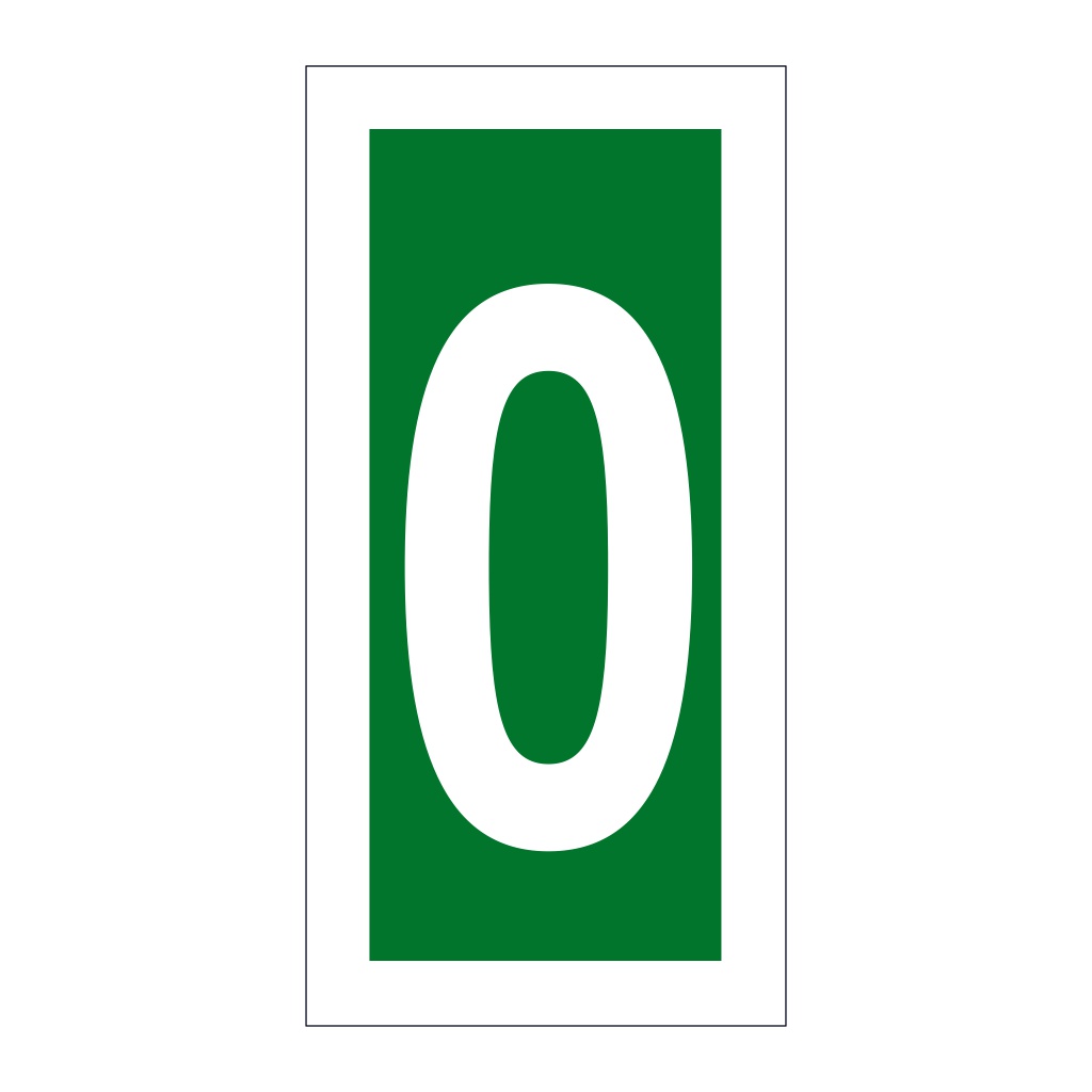 Number 0 (Marine Sign)