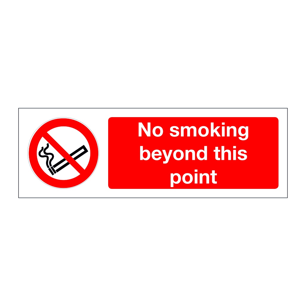 No smoking beyond this point (Marine Sign)