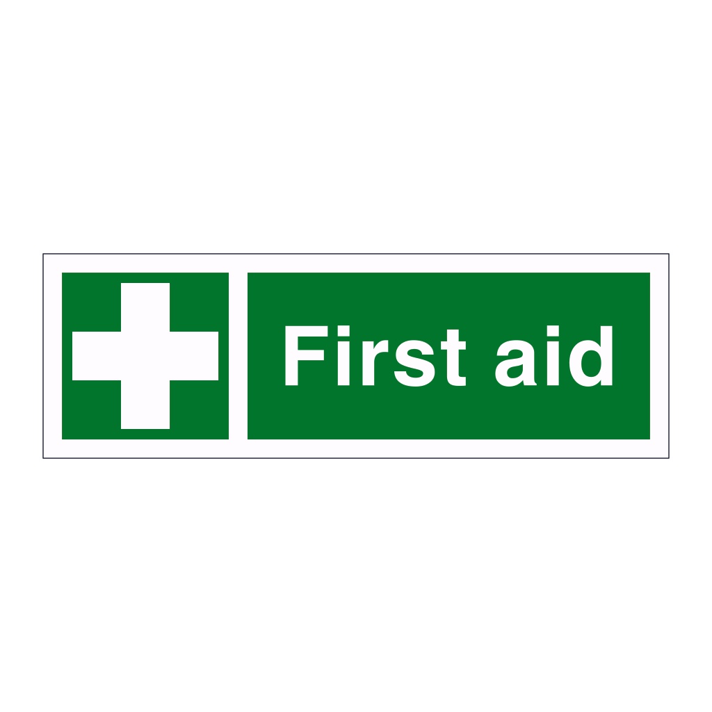 First aid with text (Marine Sign)