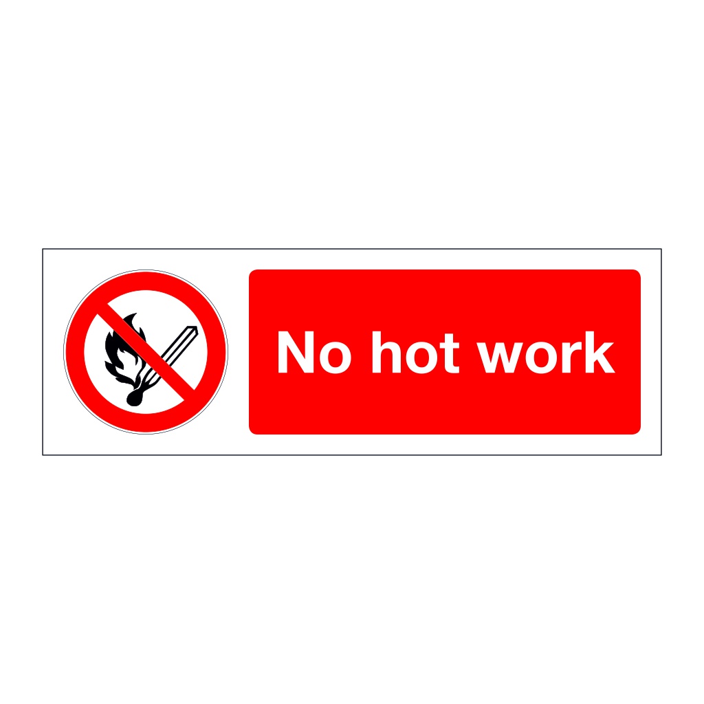 No hot work (Marine Sign)