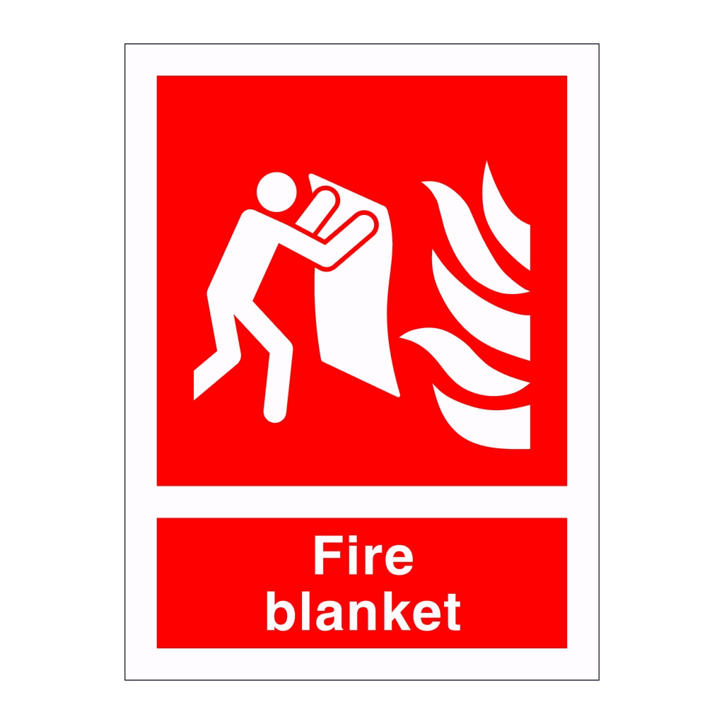 Fire blanket with text (Marine Sign)