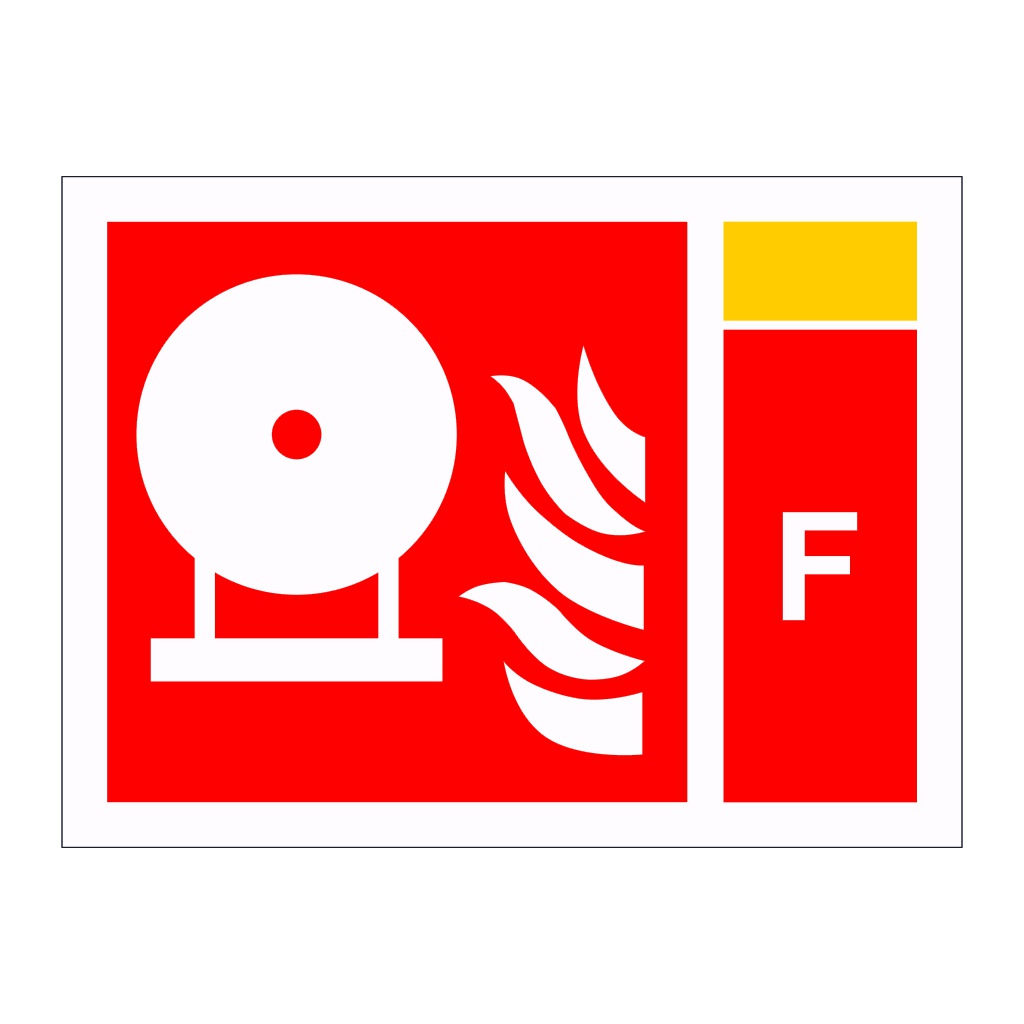Fixed fire extinguishing bottle with Foam Identification (Marine Sign)