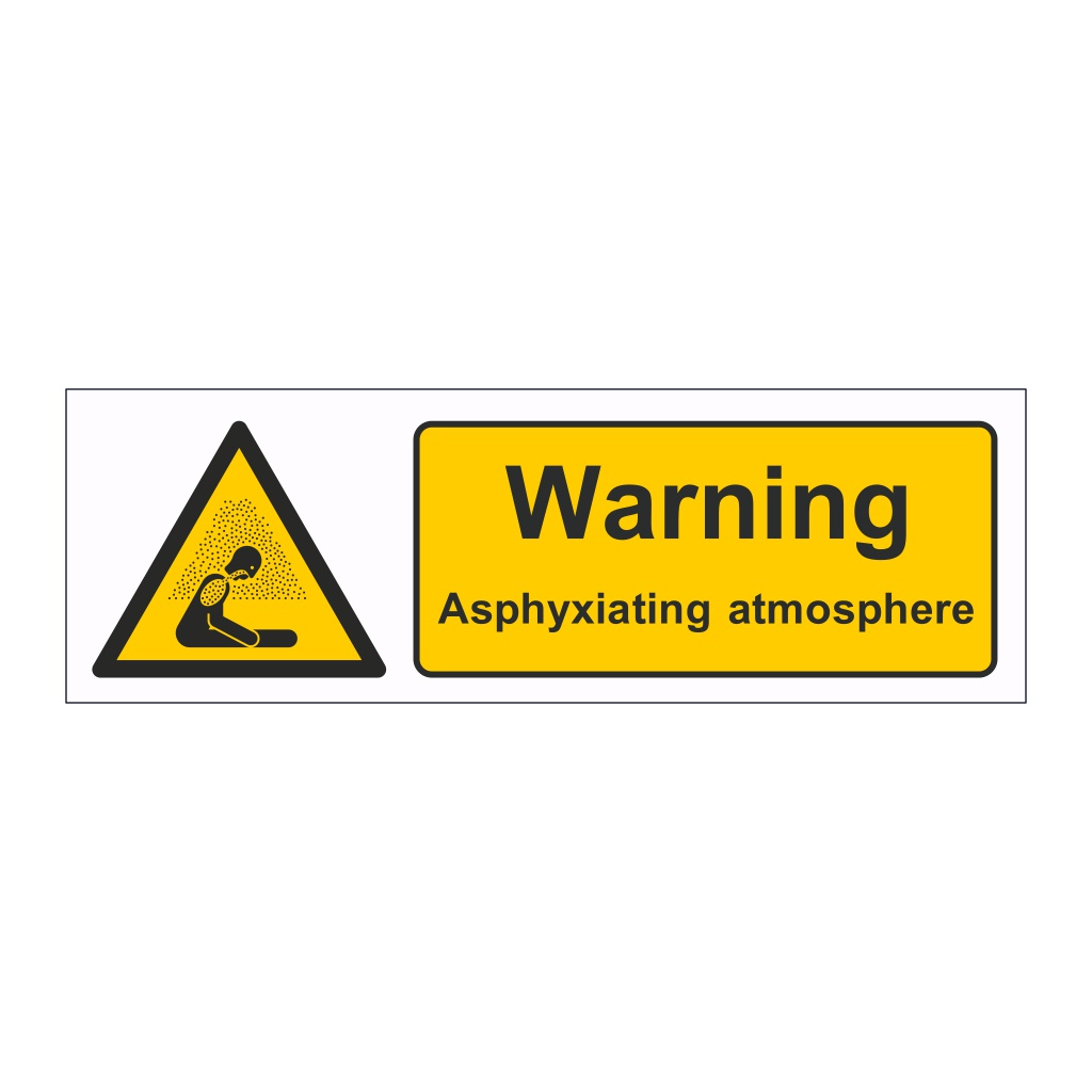 Warning Asphyxiating atmosphere (Marine Sign)