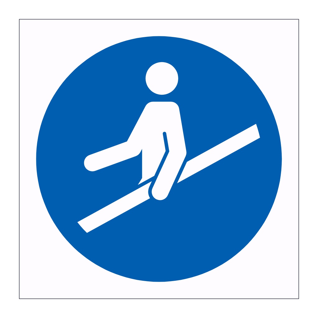 Use handrail symbol (Marine Sign)