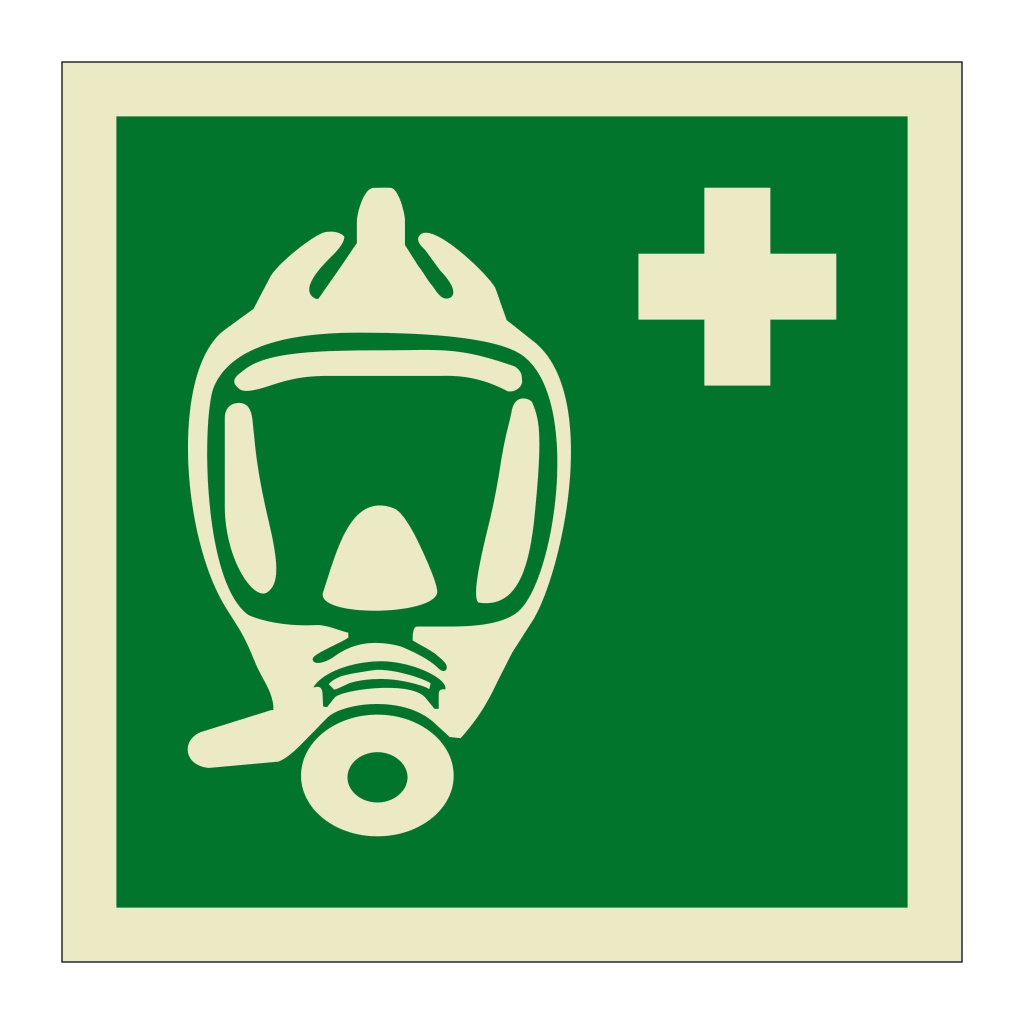 Emergency escape breathing device EEBD symbol 2019 (Marine Sign)