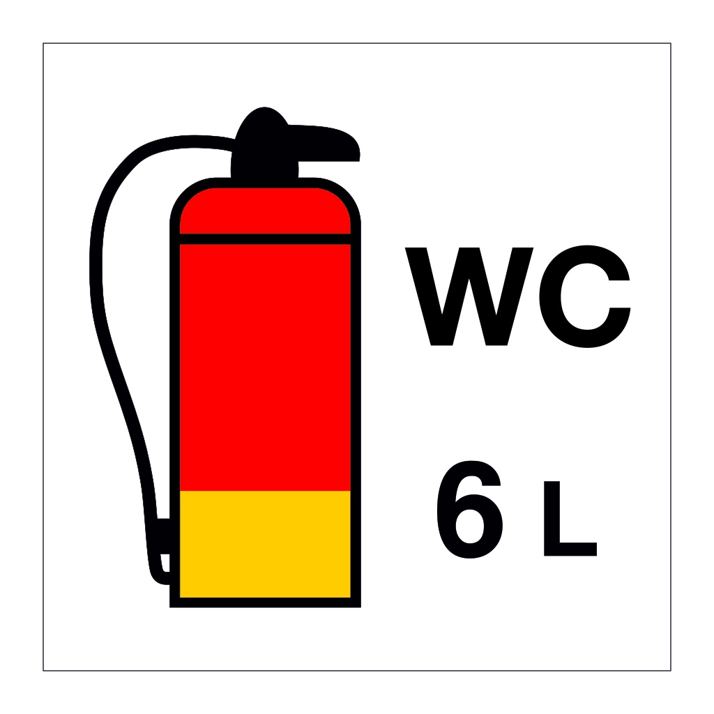 6L Wet chemical fire extinguisher (Marine Sign)