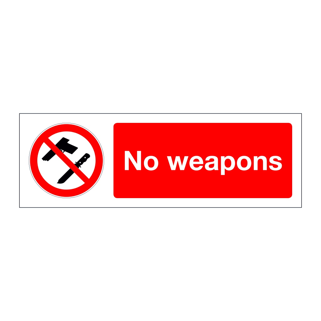 No weapons (Marine Sign)