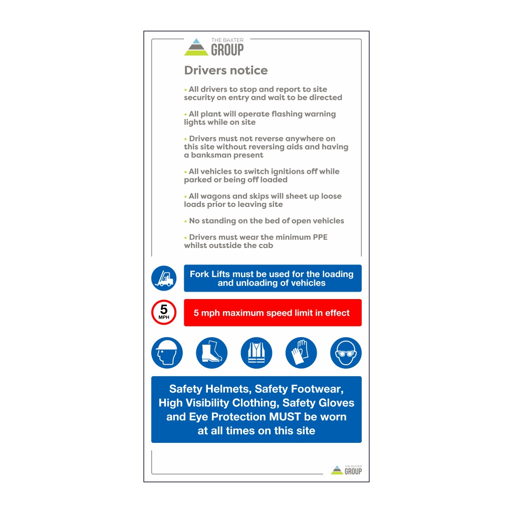 Drivers notice board