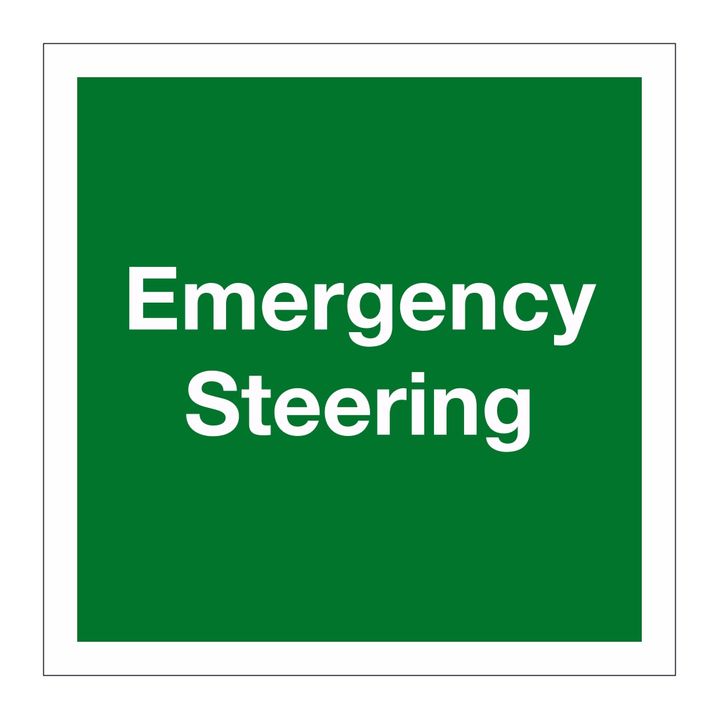Emergency steering (Marine Sign)