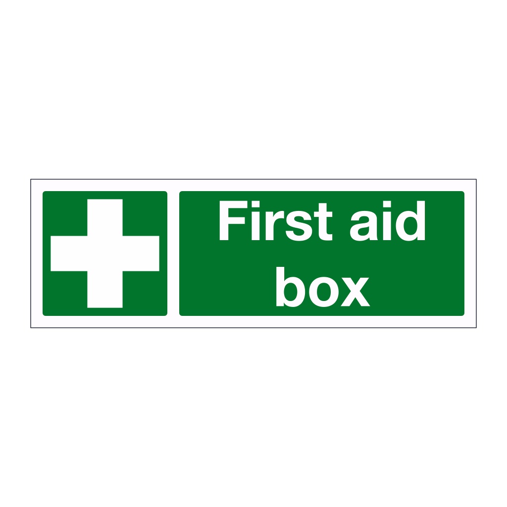 First aid box with text (Marine Sign)