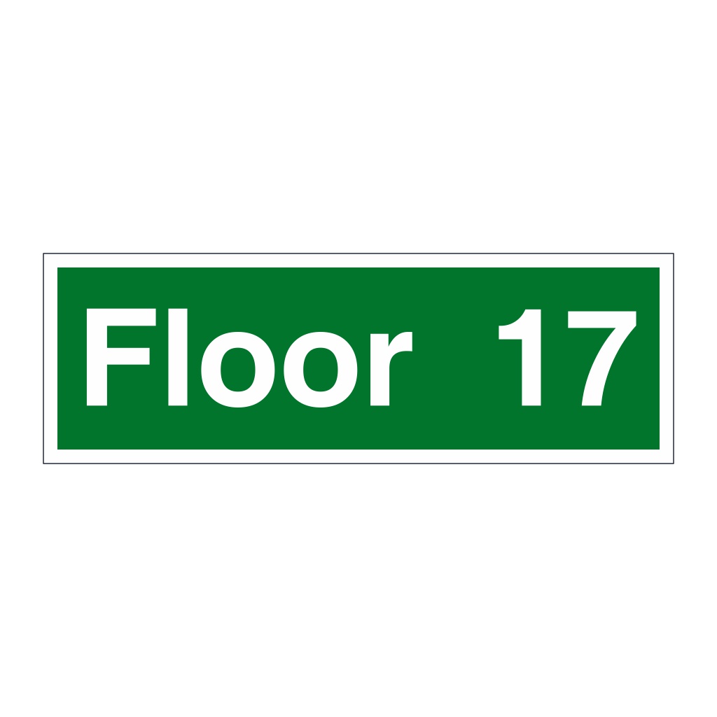 Floor 17 sign