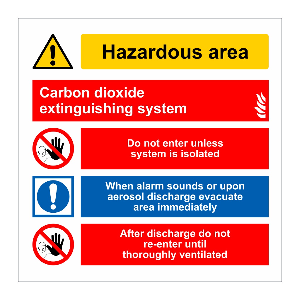 Carbon dioxide extinguishing system (Marine Sign)