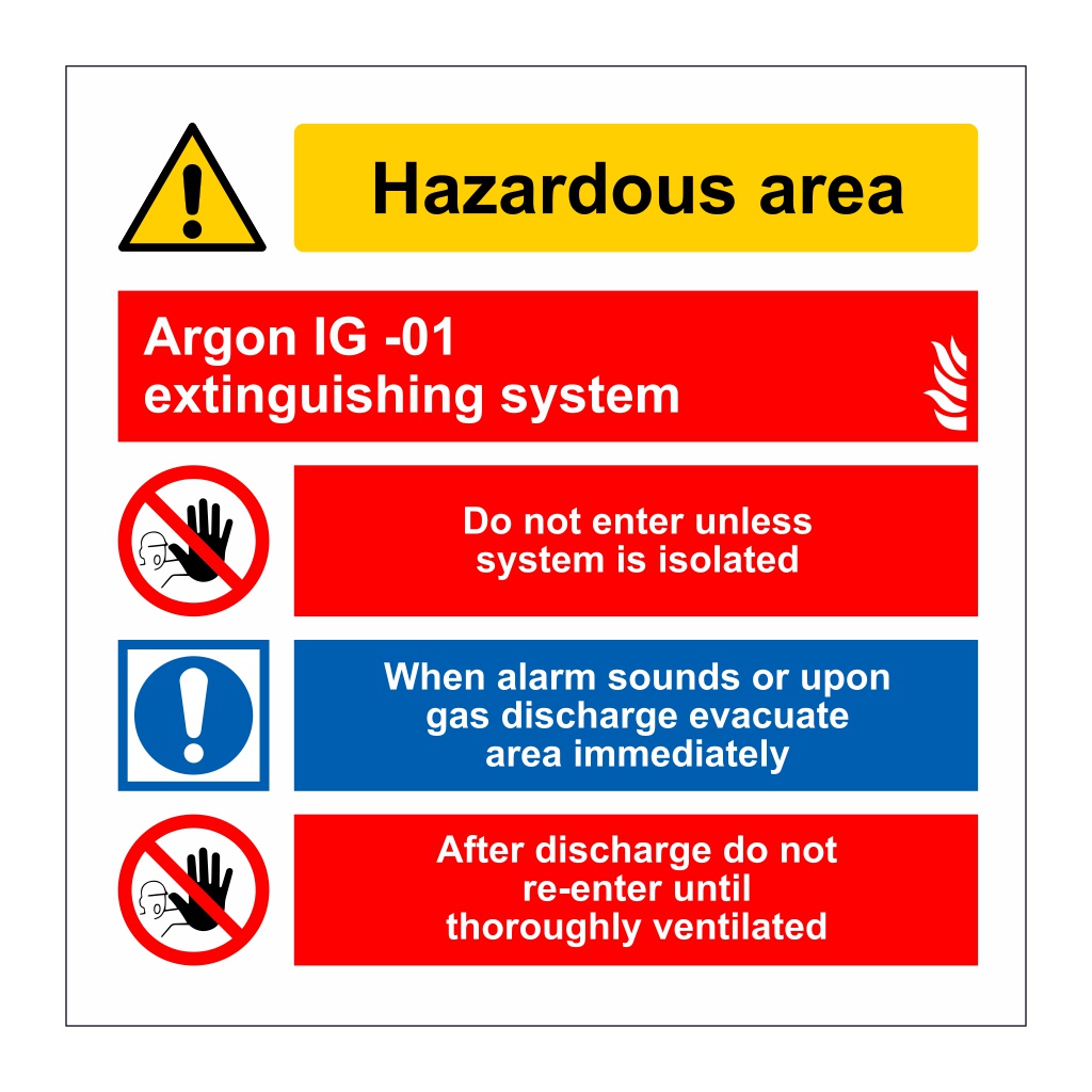 Argon IG -01 extinguishing system (Marine Sign)