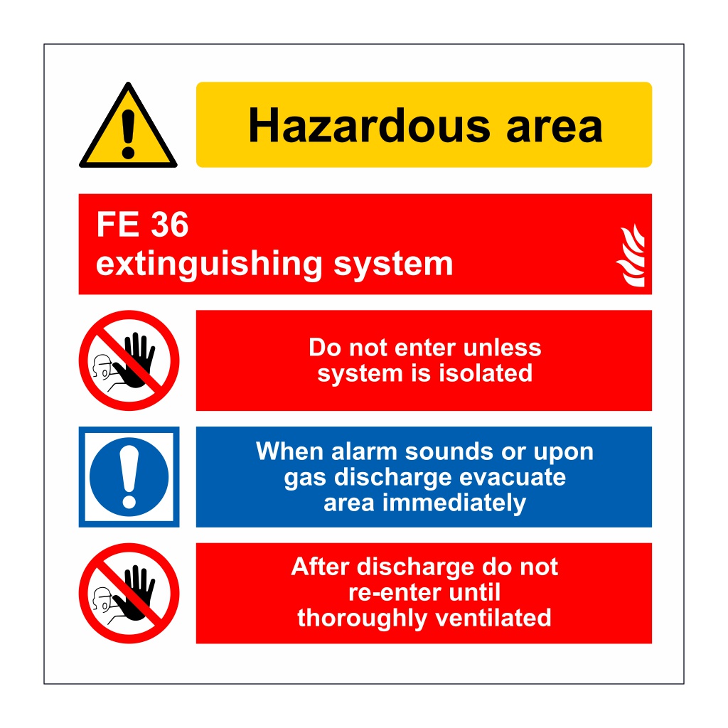 FE 36 extinguishing system (Marine Sign)