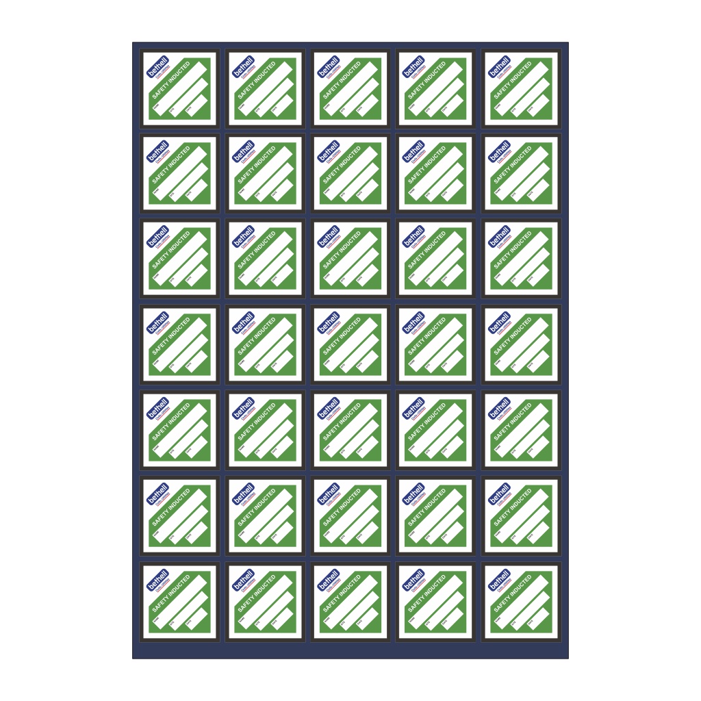 Bethell 1030 - Site Induction Sticker (Sheet of 35)