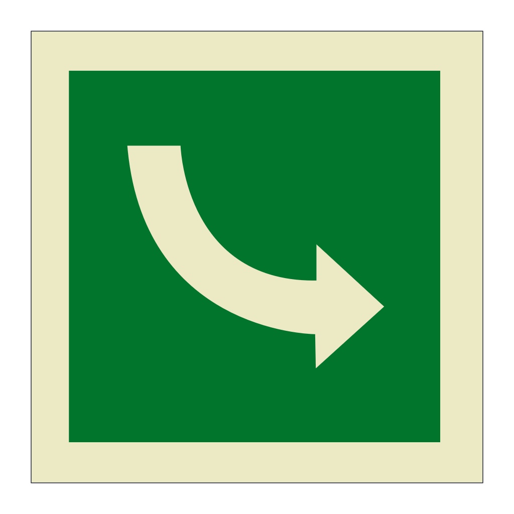 Escape door opening mechanism clockwise (Marine Sign)