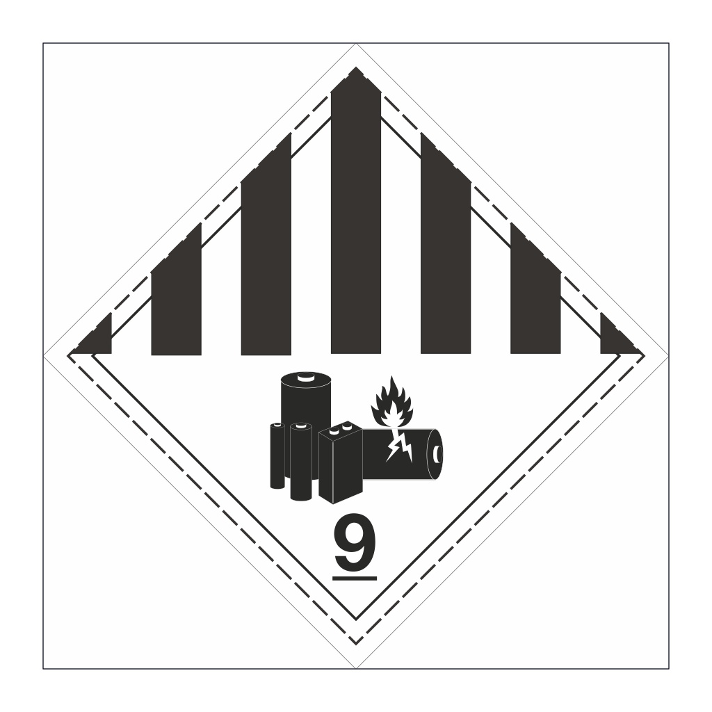 Hazard diamond Class 9a Lithium battery (Marine Sign)