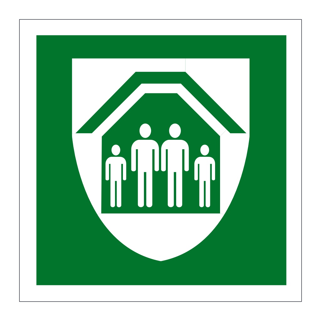 Protection shelter symbol (Marine Sign)