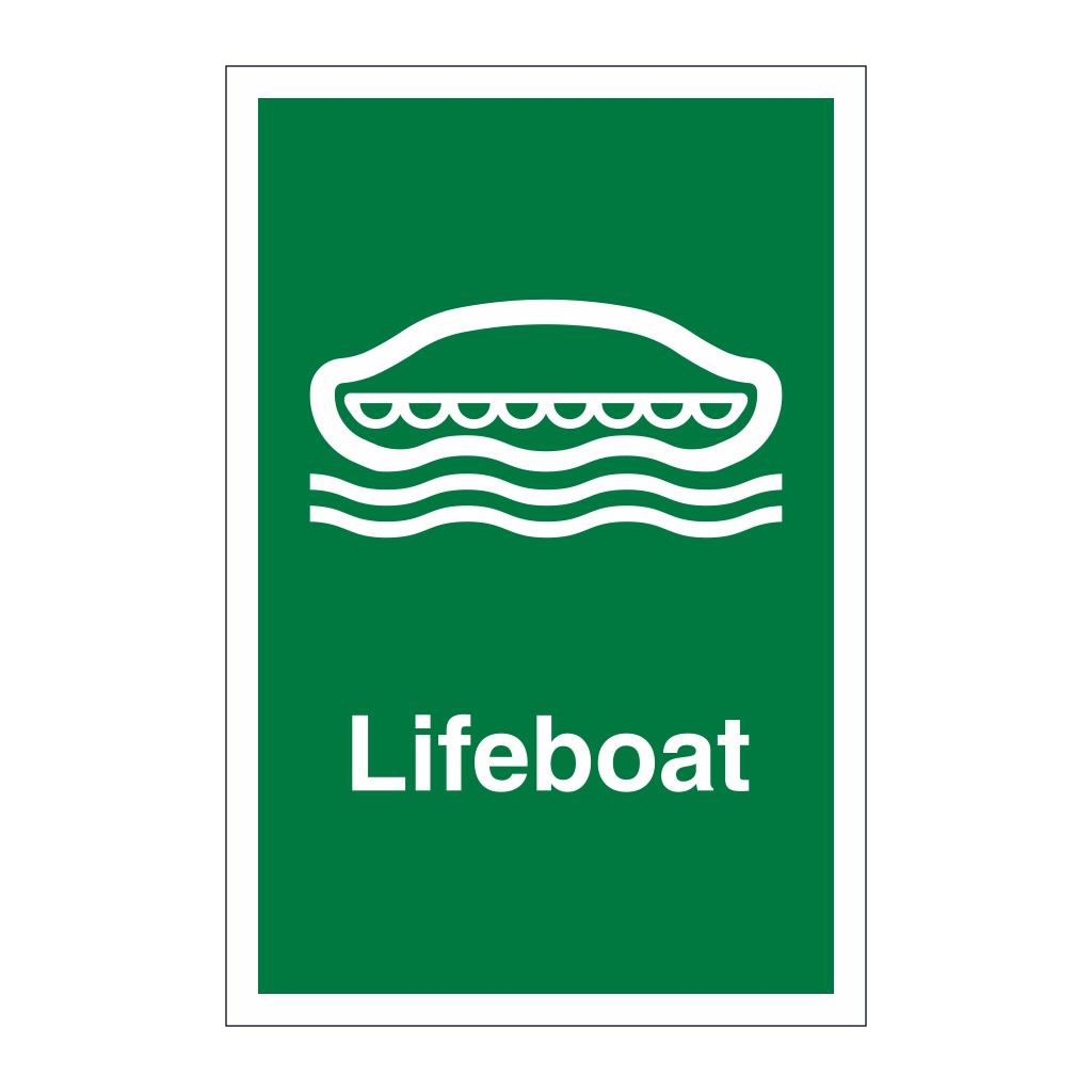 Lifeboat with text 2019 (Marine Sign)