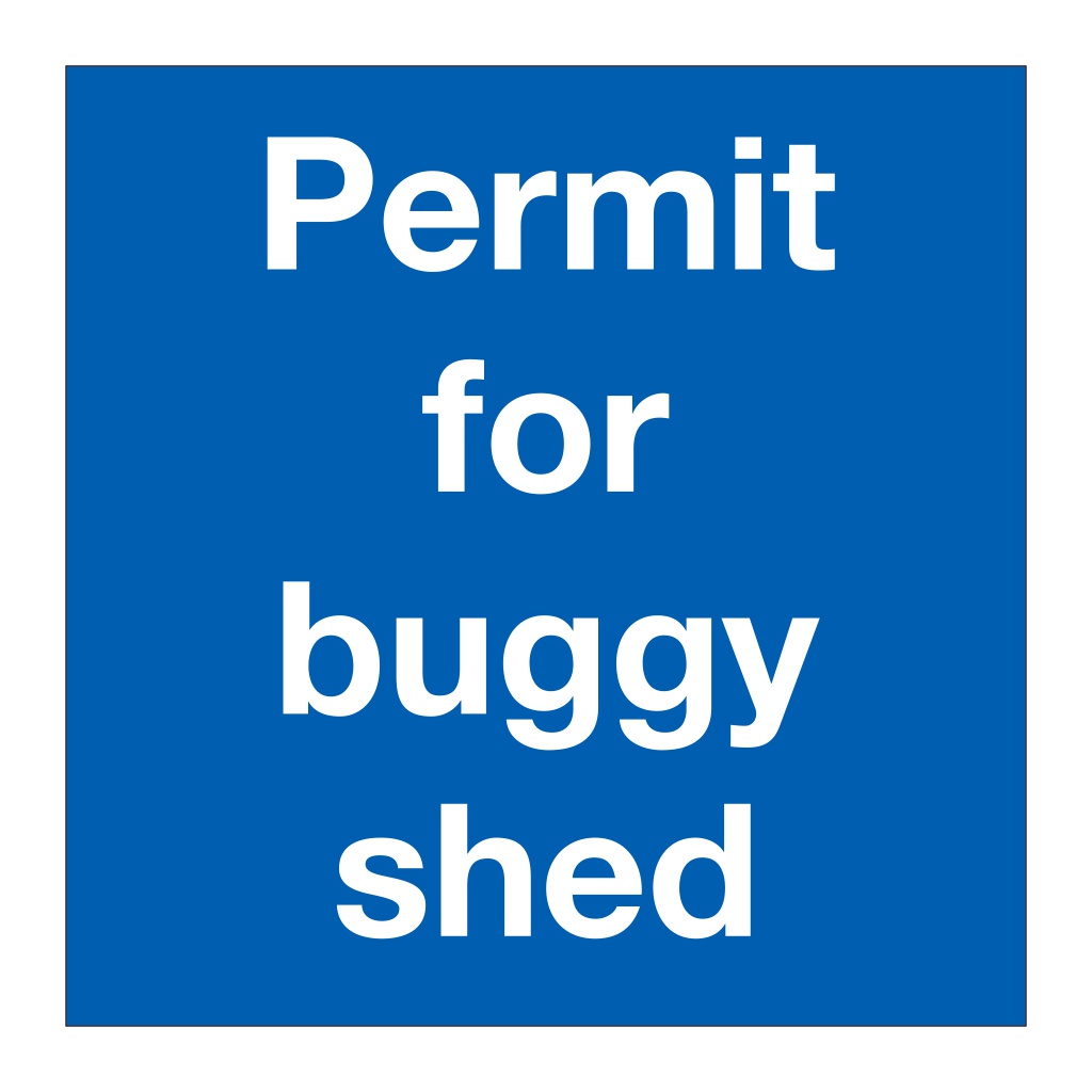 Permit for buggy shed