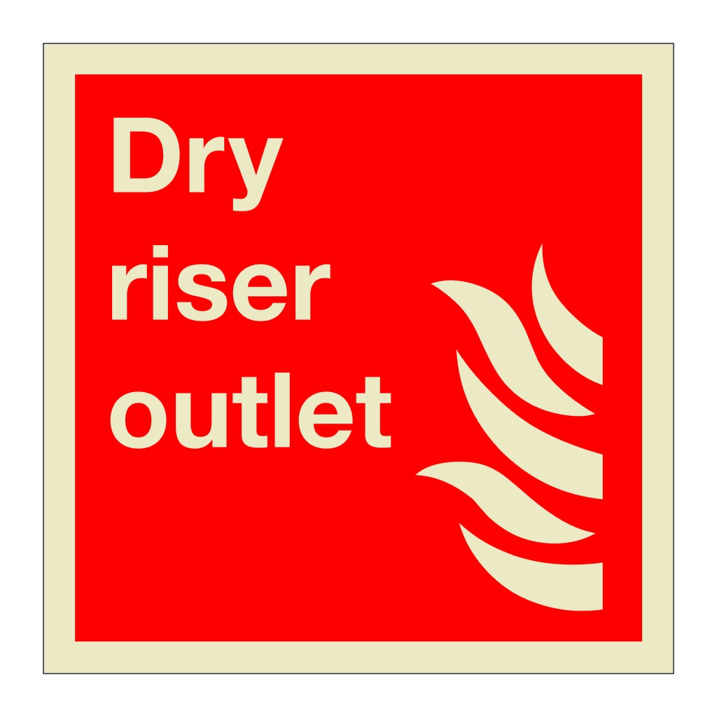 Dry riser outlet sign