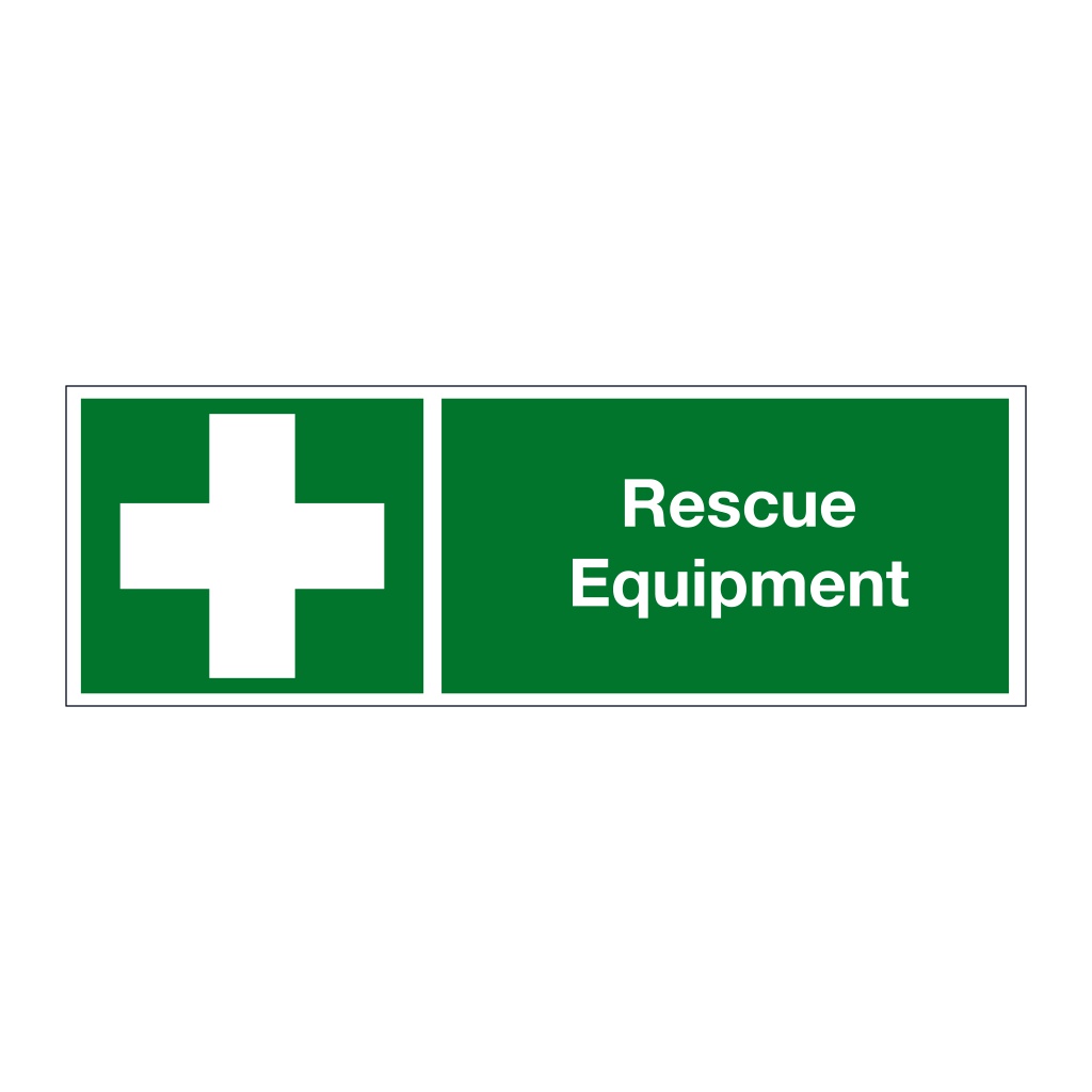Rescue equipment with text (Marine Sign)