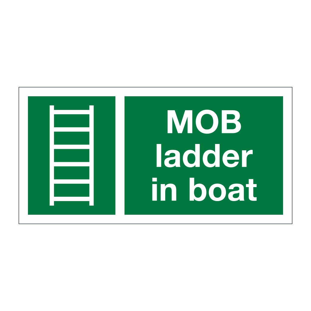 MOB ladder in boat (Marine sign)