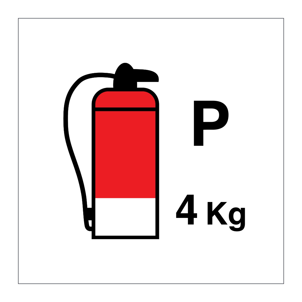 4kg Powder fire extinguisher (Marine Sign)