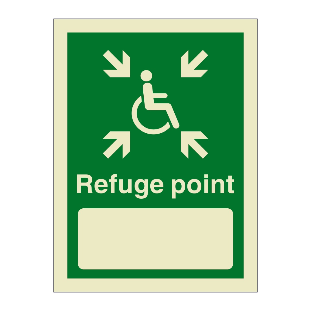 Refuge point sign