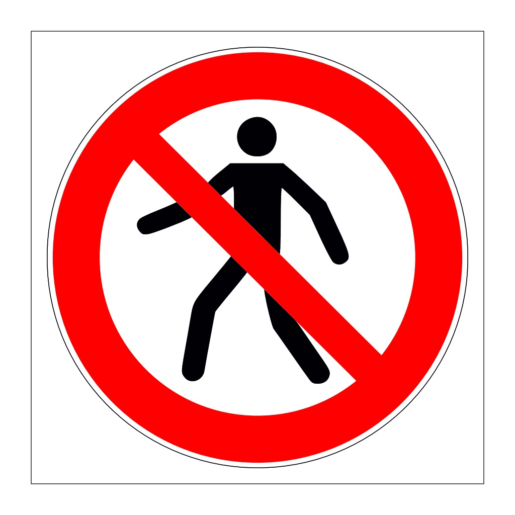 No thoroughfare symbol (Marine Sign)