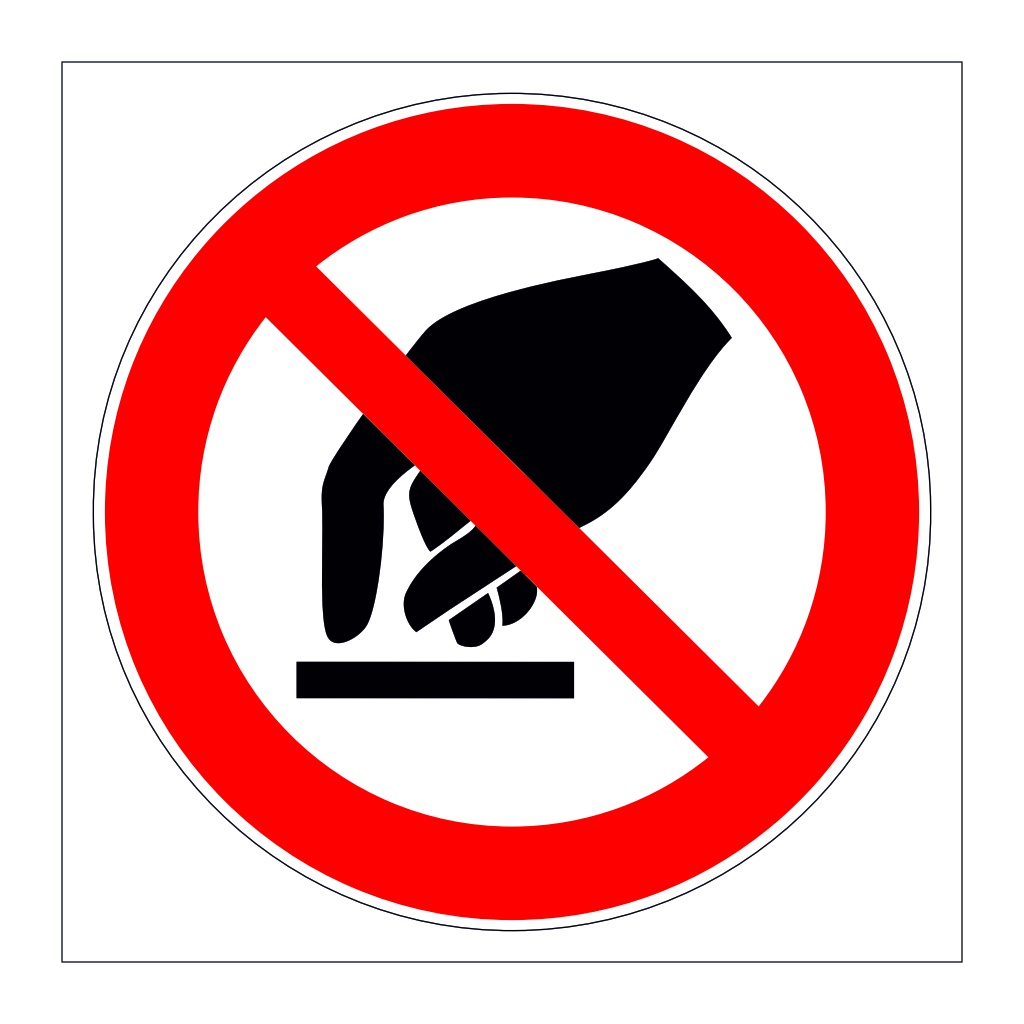 Do not touch symbol (Marine Sign)