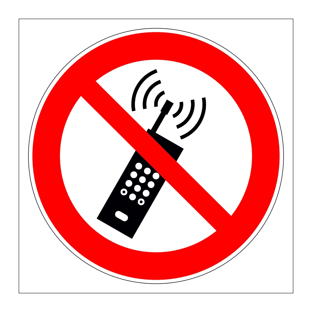 No mobile phones symbol (Marine Sign)