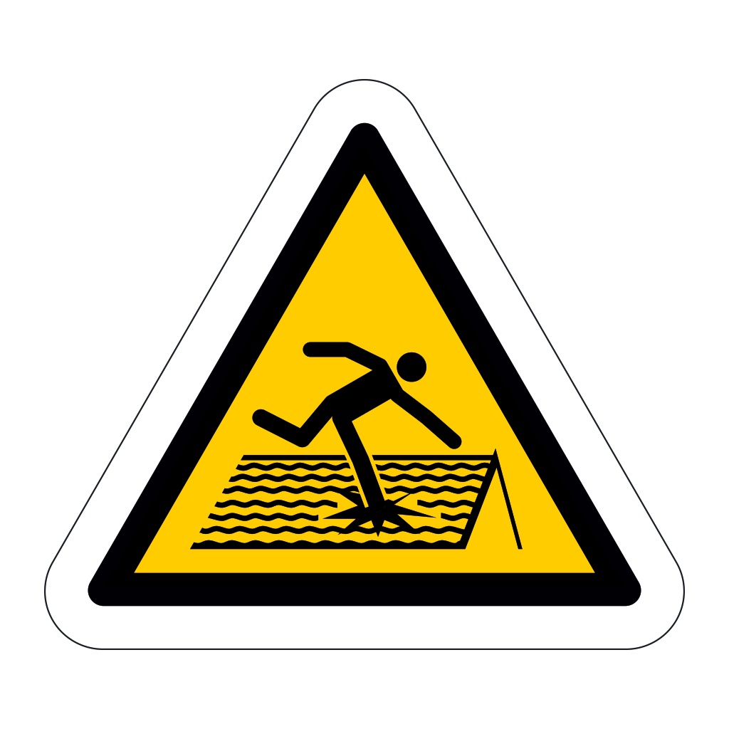 Fragile roof symbol only (Marine Sign)