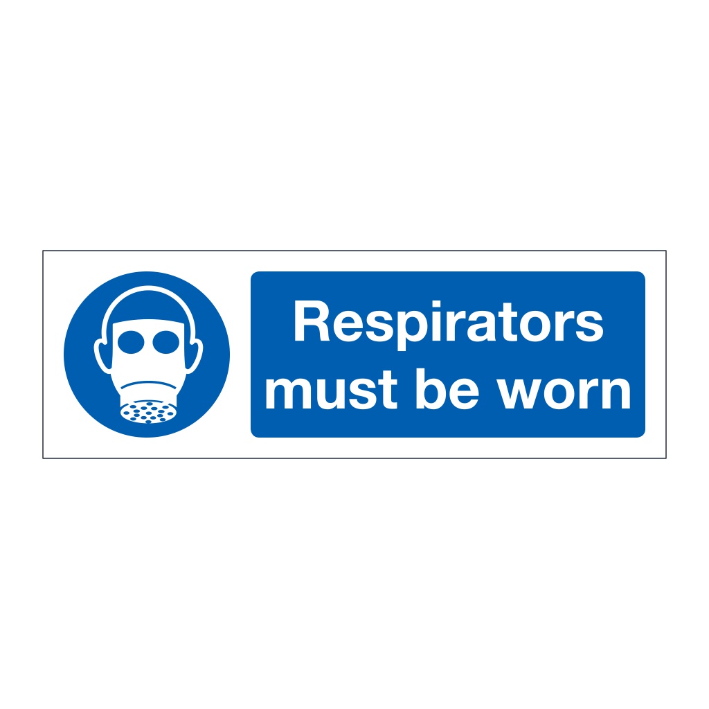 Respirators must be worn (Marine Sign)