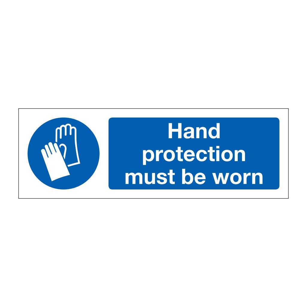 Hand protection must be worn (Marine Sign)