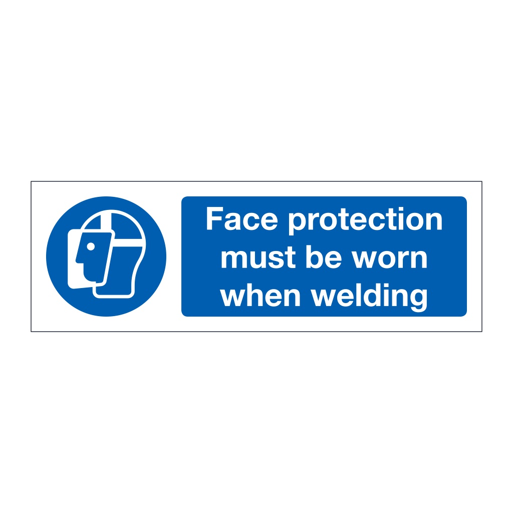 Face protection must be worn when welding (Marine Sign)