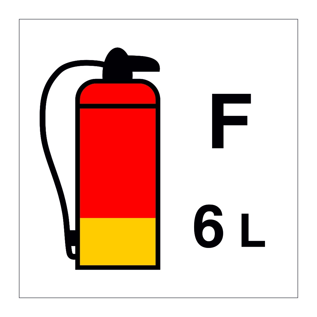 6L Foam fire extinguisher (Marine Sign)