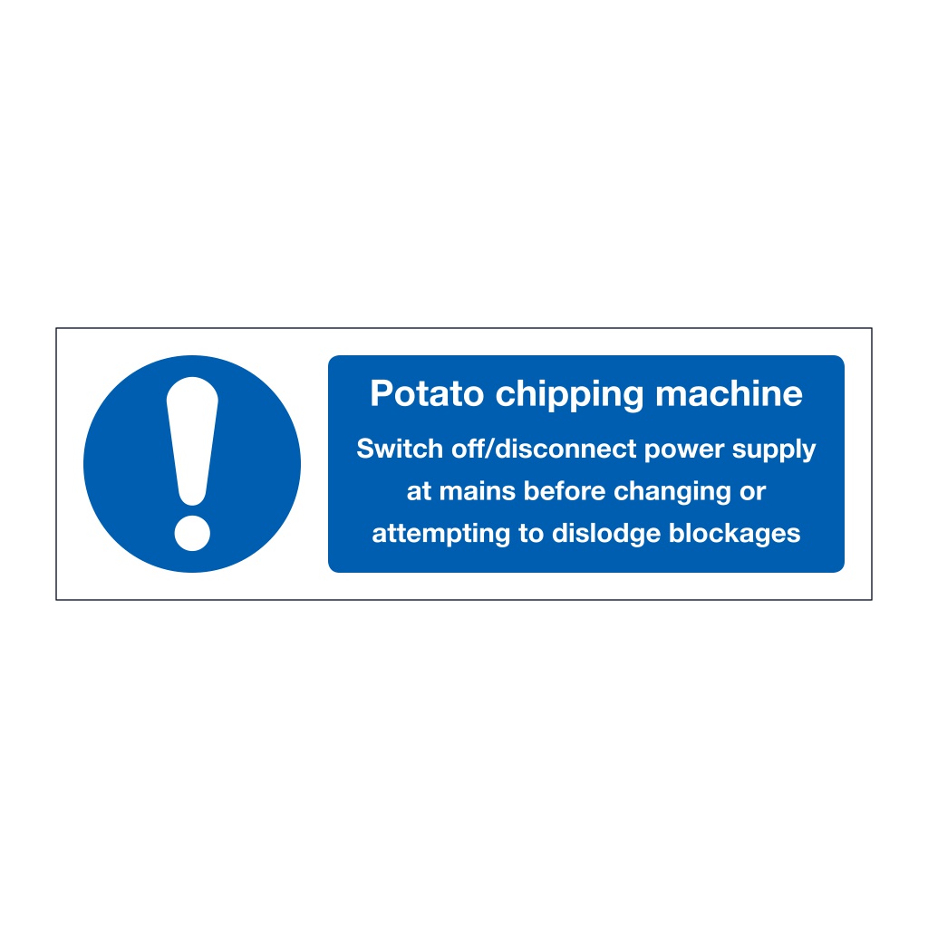Potato chipping machine instructions (Marine Sign)