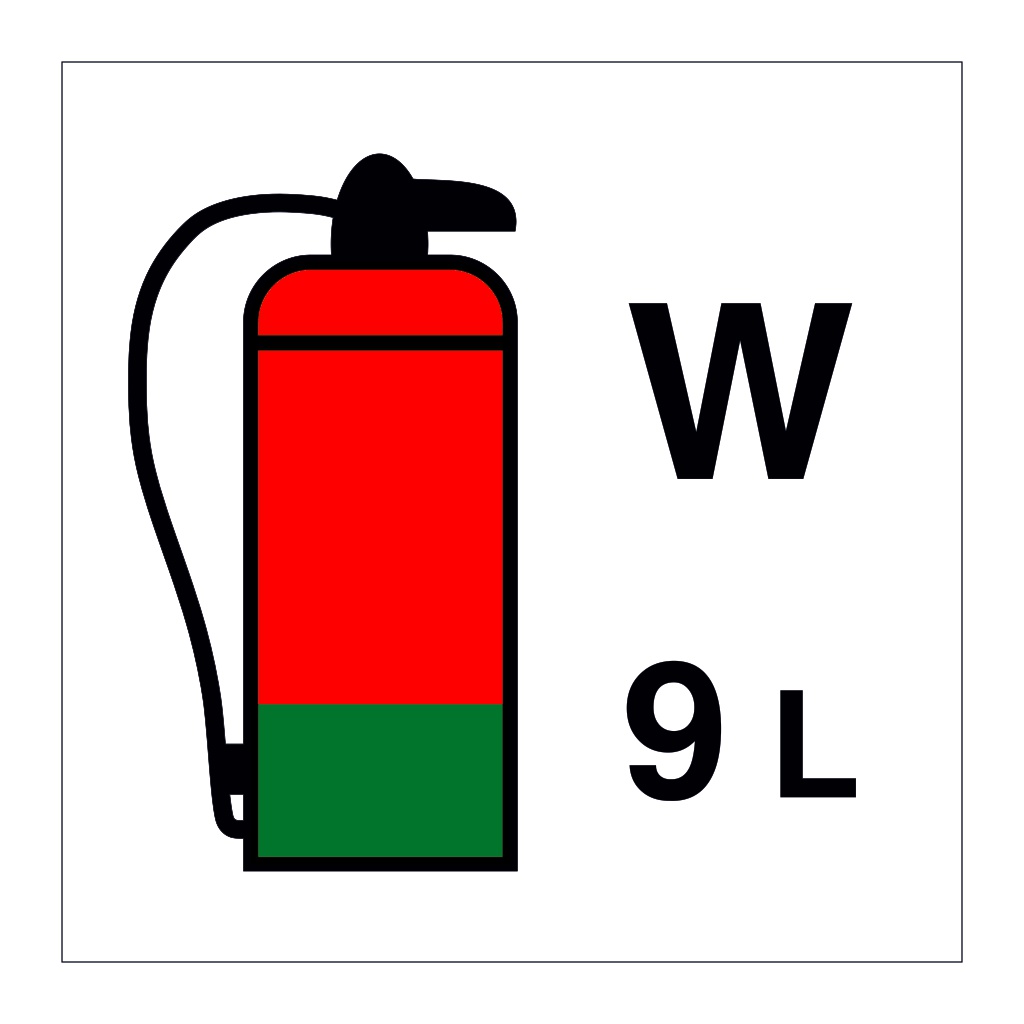 9L Water fire extinguisher (Marine Sign)