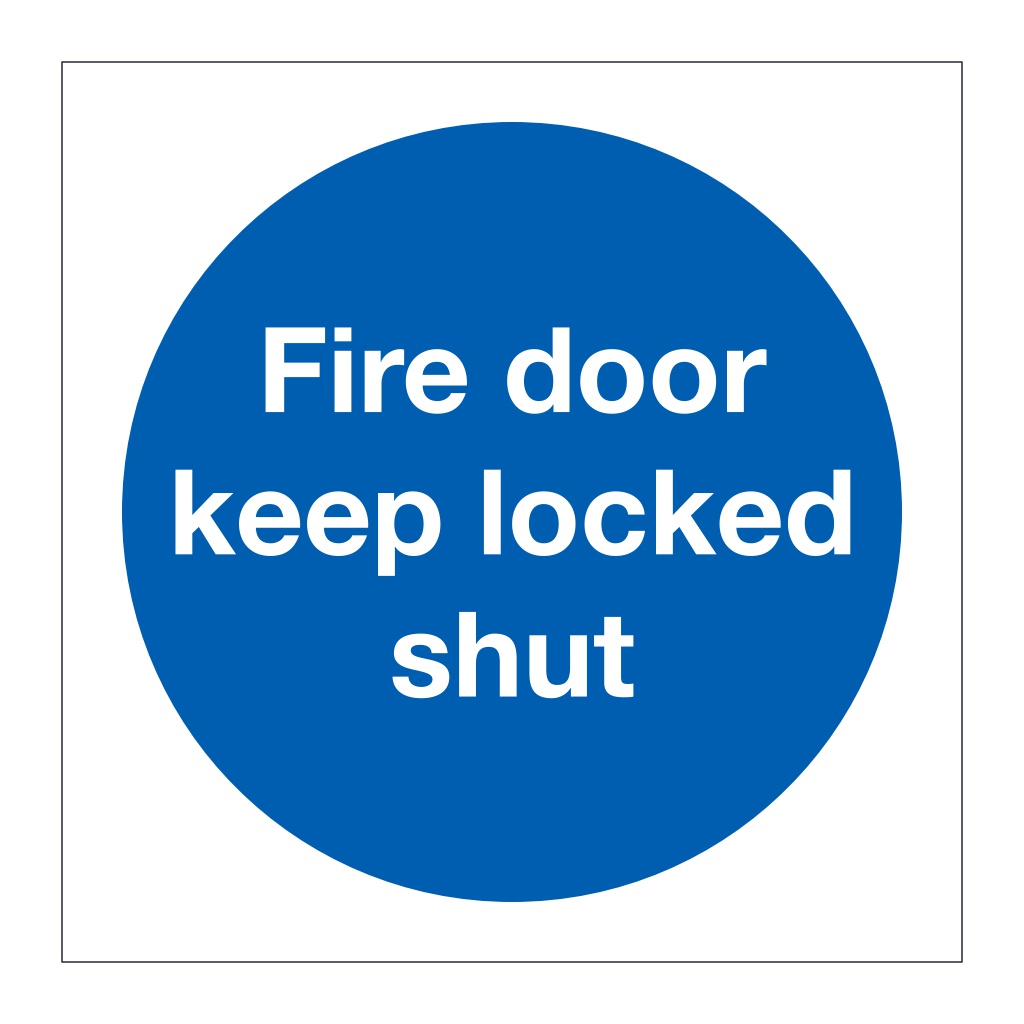 Fire door keep locked shut (Marine Sign)