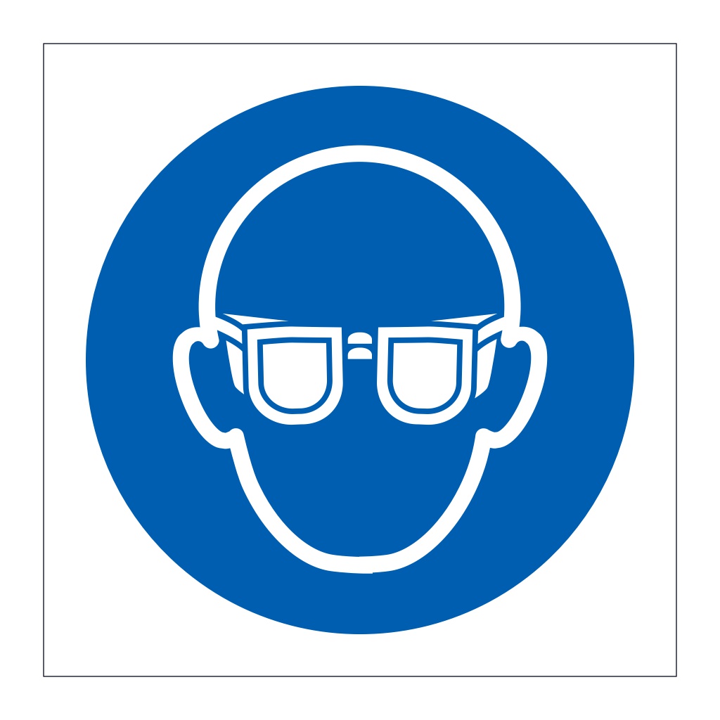 Wear eye protection symbol (Marine Sign)