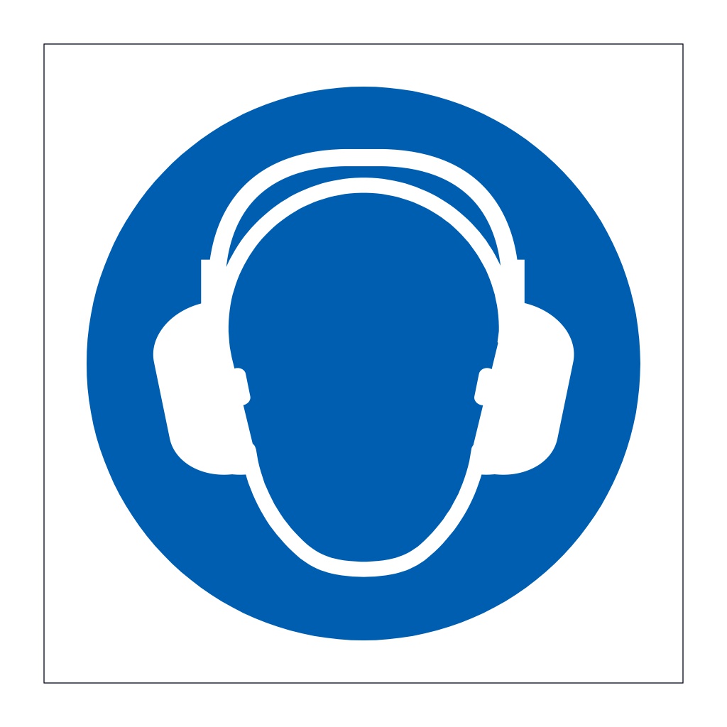 Wear ear protection symbol (Marine Sign)