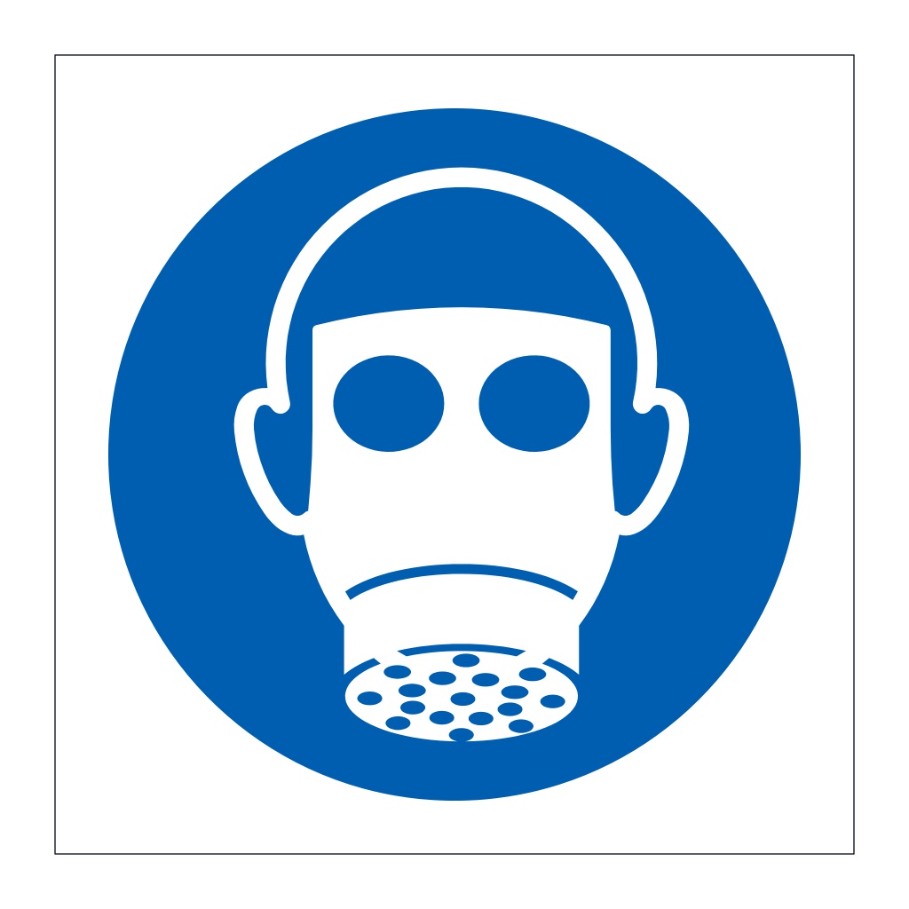 Wear respirator symbol (Marine Sign)