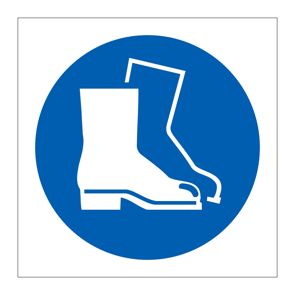 Wear protective boots symbol (Marine Sign)