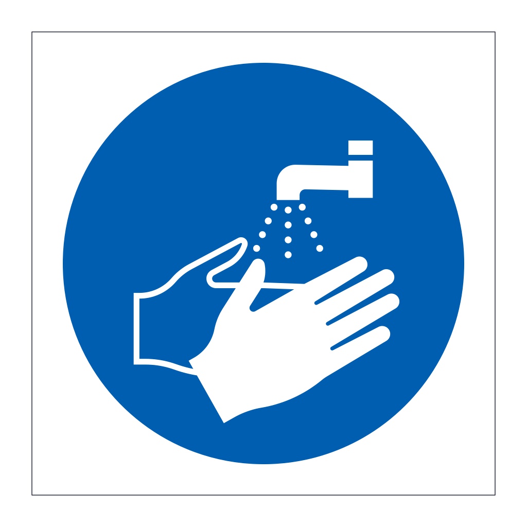 Wash your hands symbol (Marine Sign)