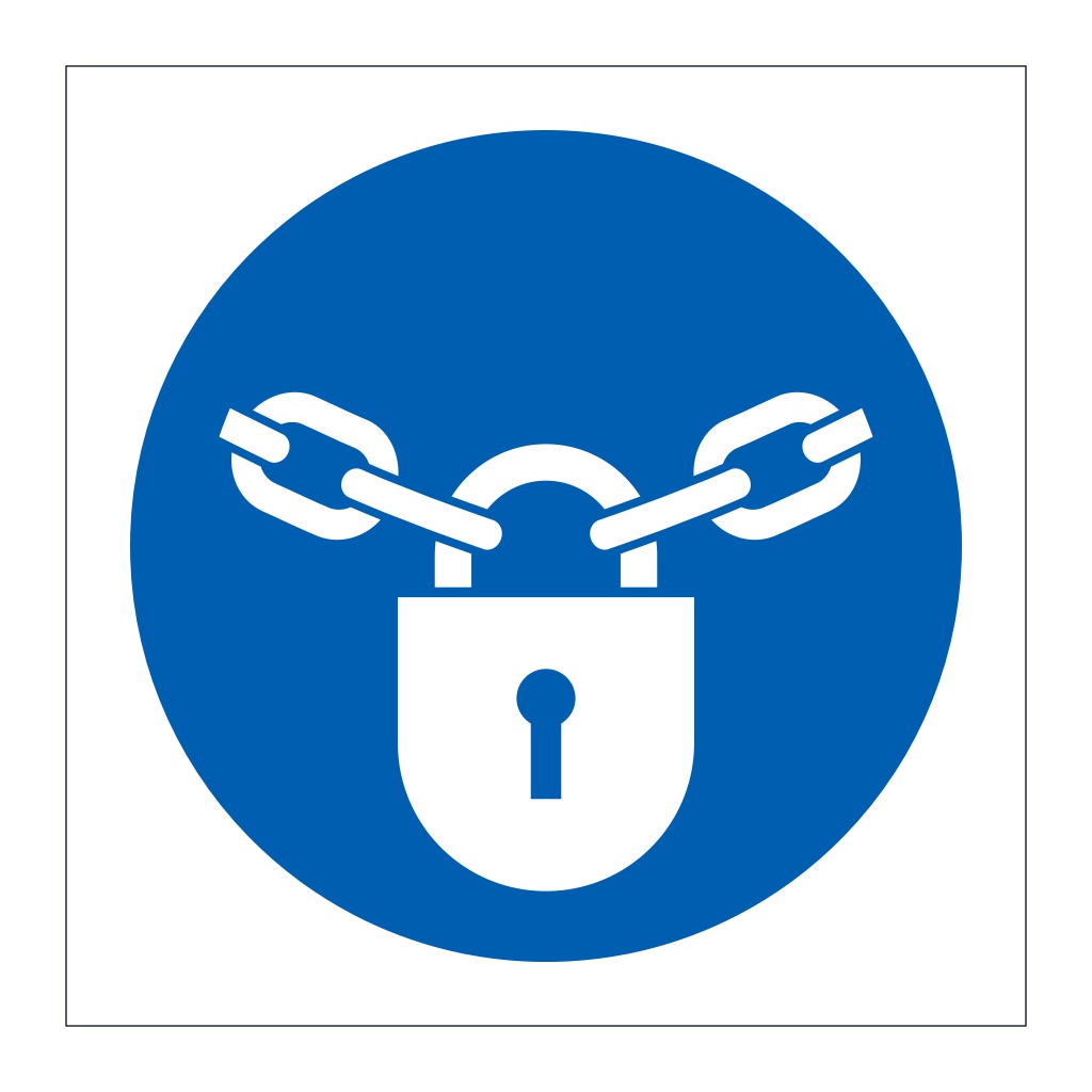 Keep locked symbol (Marine Sign)