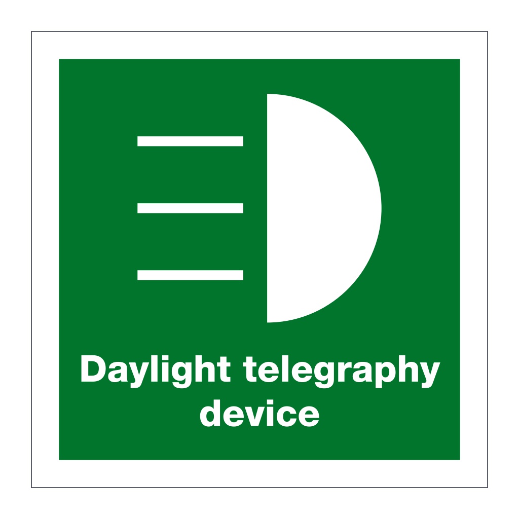 Daylight telegraphy device with text (Marine Sign)